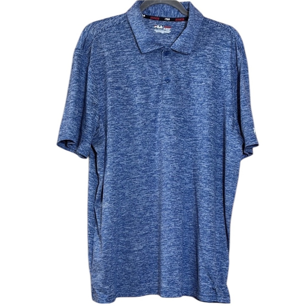 FILA Men's Blue Polo Shirt Size XL